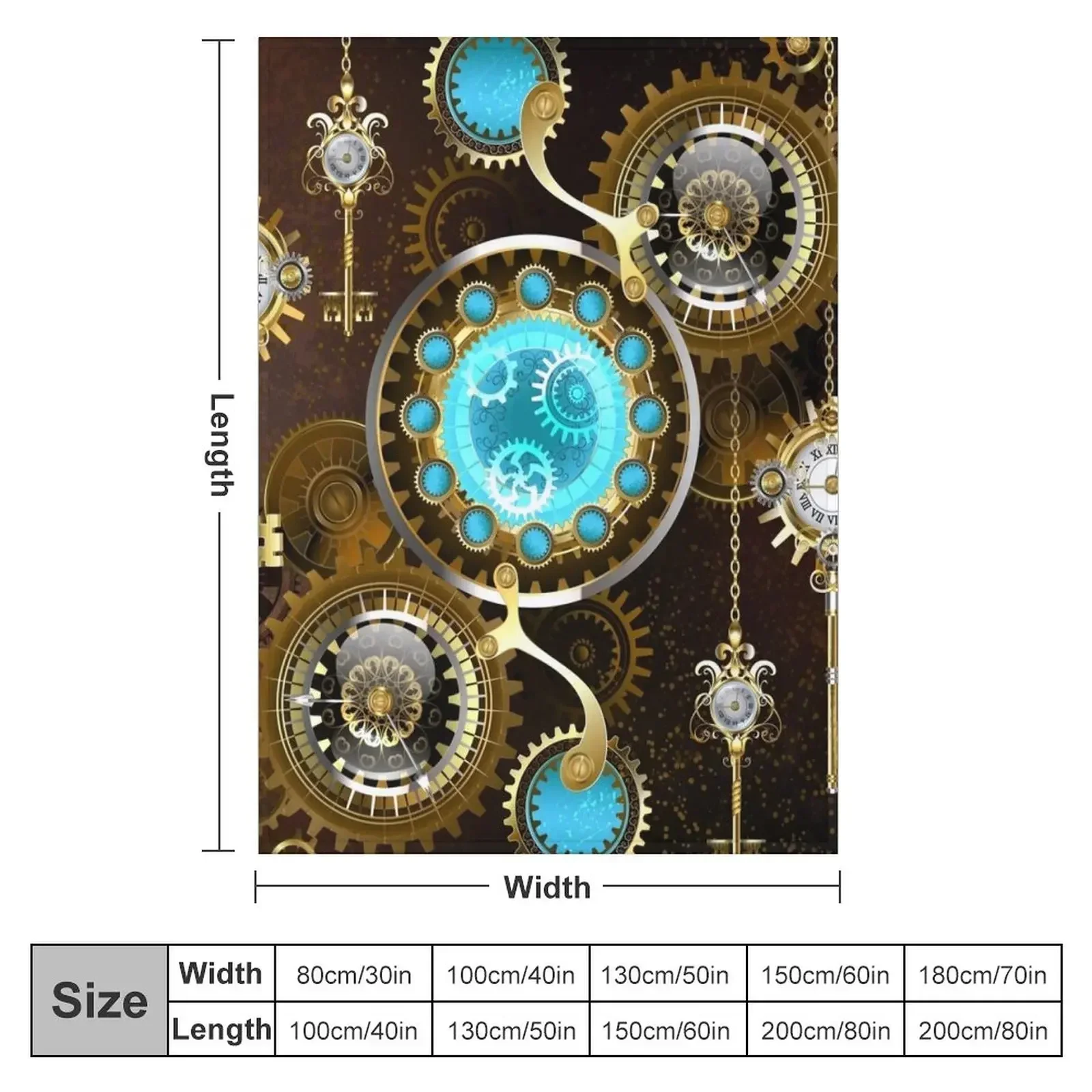 Rusty Background with Turquoise Lenses Throw Blanket Decorative Throw Custom Blankets