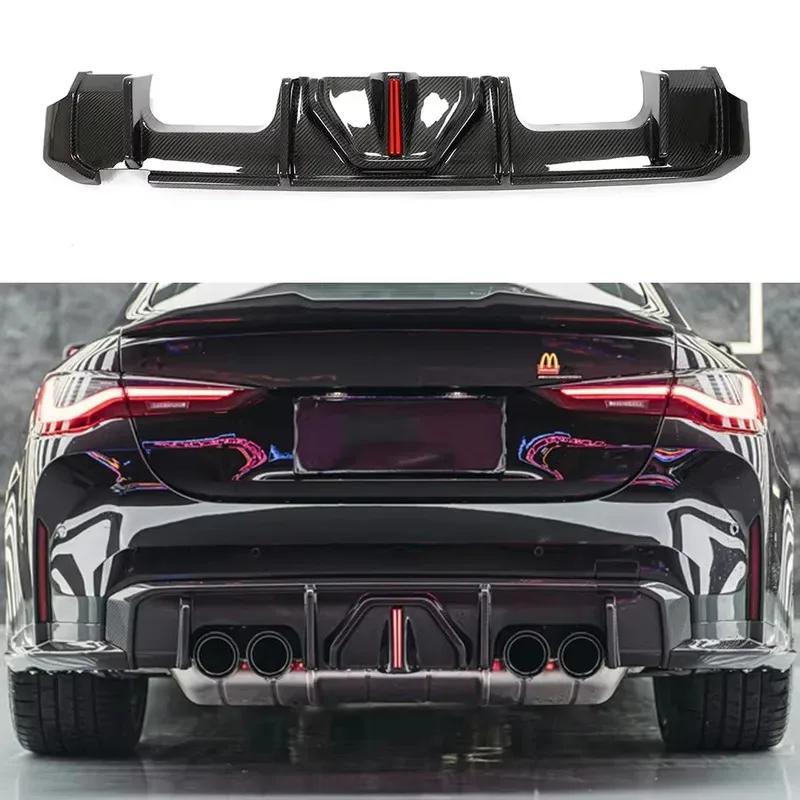 For BMW M3 G80 M4 G82 G83 2021+ Carbon Fiber Diffuser Rear Bumper Diffuser Rear Splitters Spoiler Back Lip Body Kit view 6