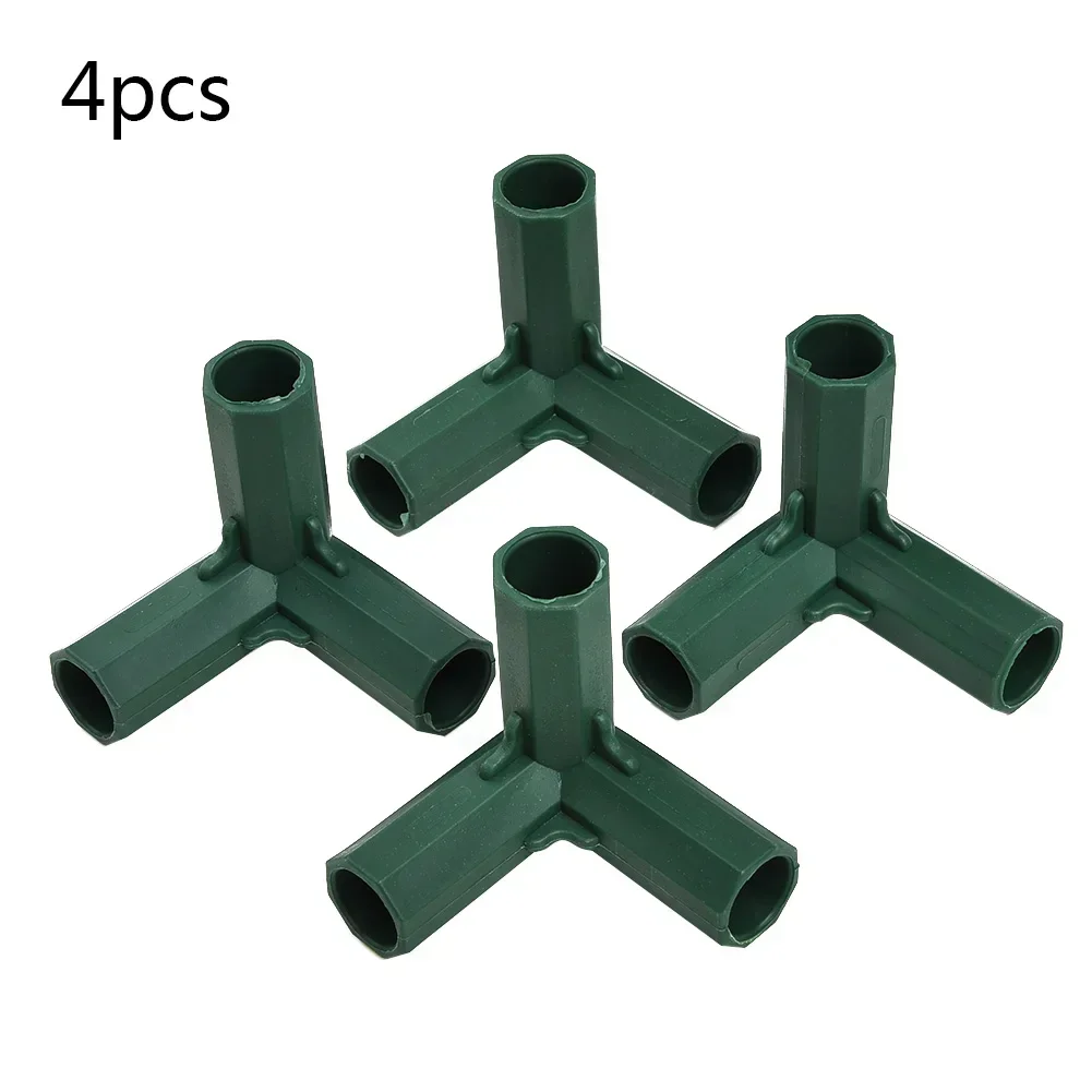 4Pcs Plastic Garden Climb Plant Awning Joints Connector 16MM Tube Connector Frame Greenhouse Bracket