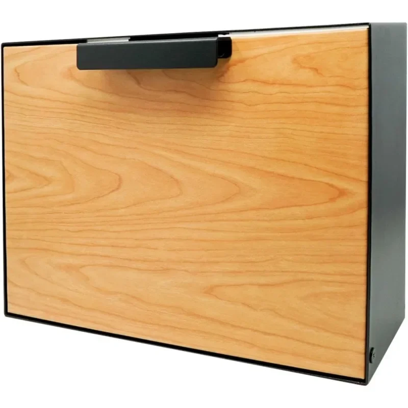 Wall Mount Mailbox, Modern Wood Mailbox for House Allen