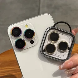 2-3Pcs Colour Ring Camera Lens Protector Glass For IPhone 12 13 14 15 16Pro Max Mini Plus Full Cover Camera Protector Lens Film