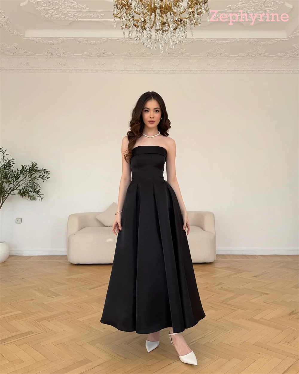 Мягкое черное вечернее платье из джерси по индивидуальному заказу. Изысканные платья без бретелек без рукавов для выпускного вечера. Современные платья для особых случаев.