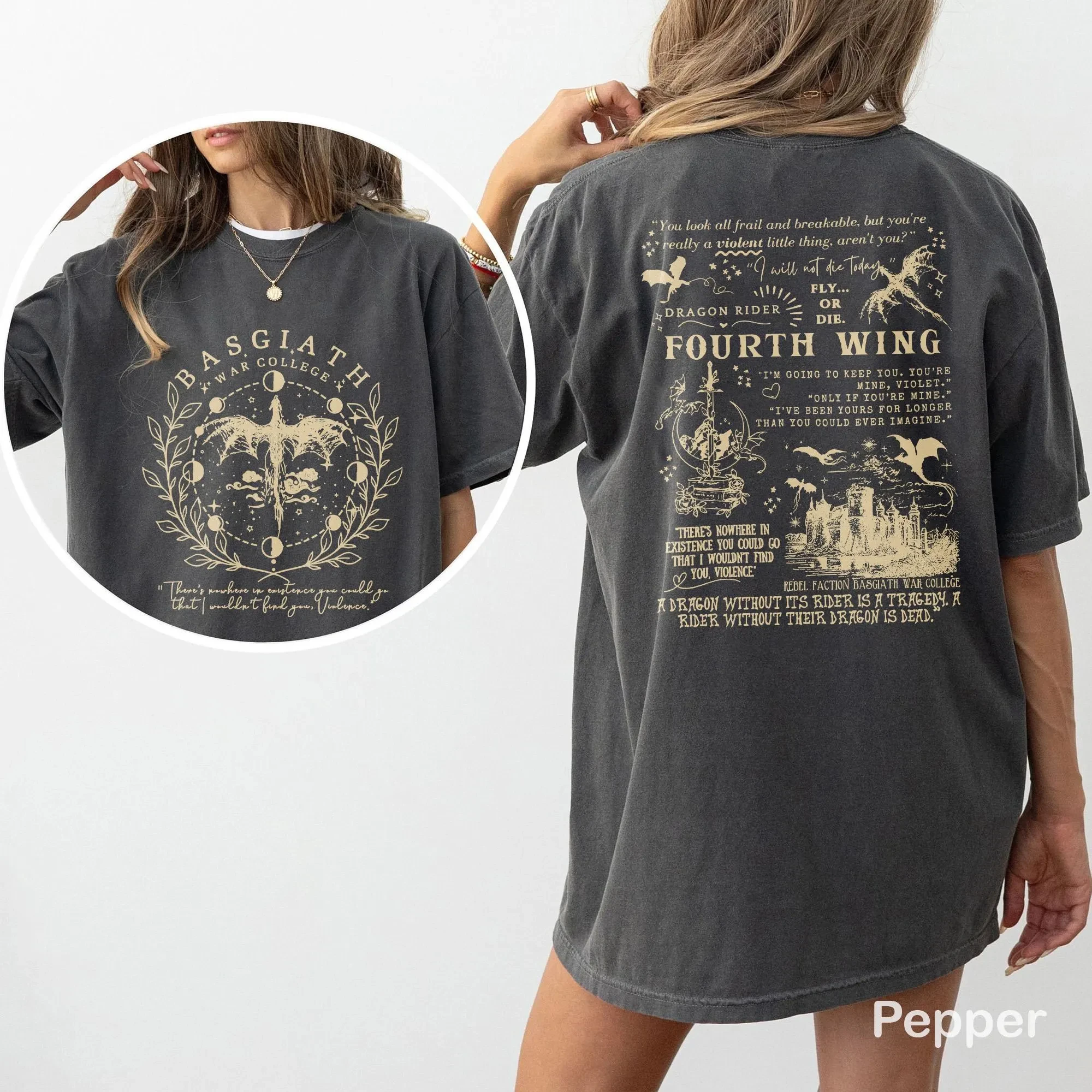 

Fourth Wing Basgiath War College PNG Dragon Rider Design Fly or Die Rebecca Yarros Merch Violet Sorrengail Bookish Merch Gift