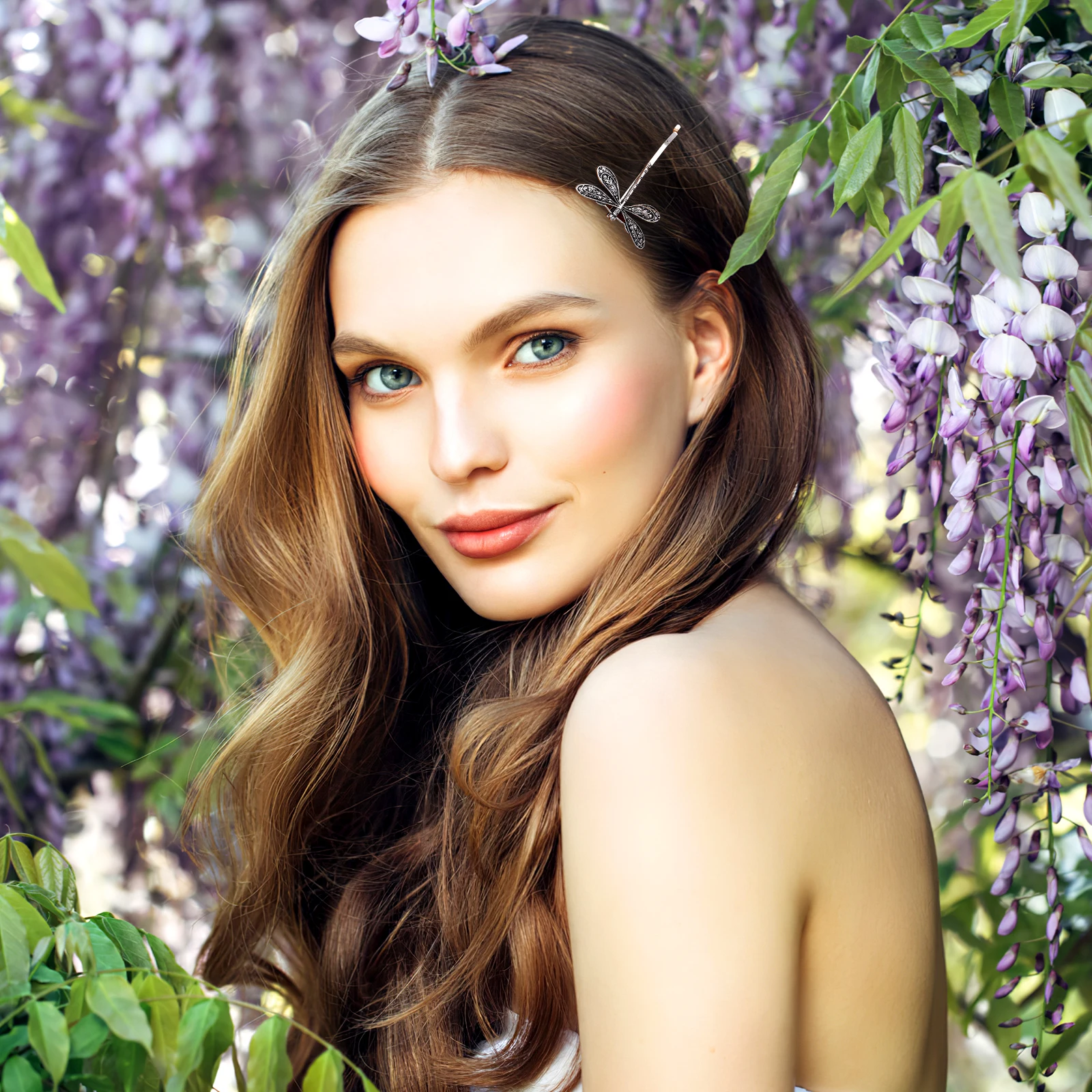 

4pcs Vintage Dragonfly Hair Clip Metal Alloy Retro Barrette Decor For Women Girls Party Wedding Costume Accessory