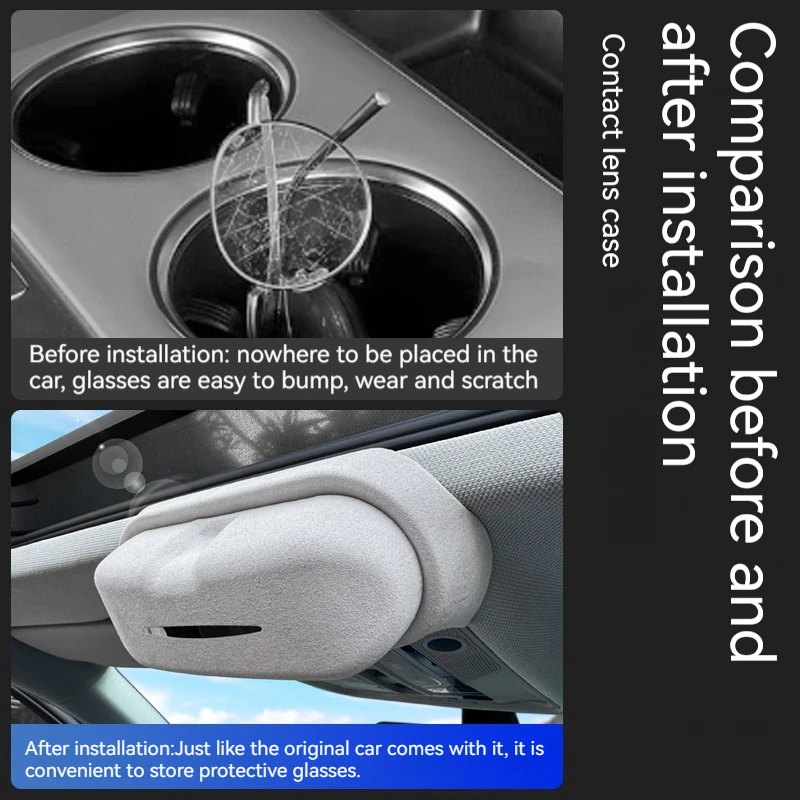 For Audi A4L/A6L/Q5L Car Glasses Case Roof Sunglasses Storage Clip Car Interior Modification Accessories Accesorios Para Auto