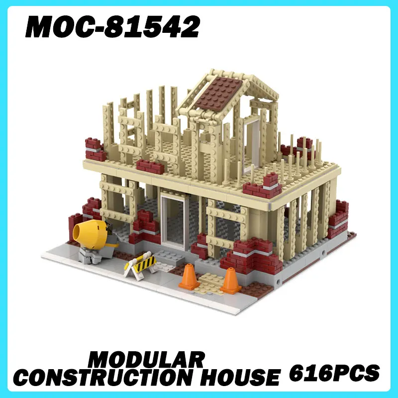 MOC-81542 Street View Série Modulaire Construction Maison décennie s De Construction DIY Modèle Briques Puzzle Jouets Brique Puzzle Cadeaux 616Pcs