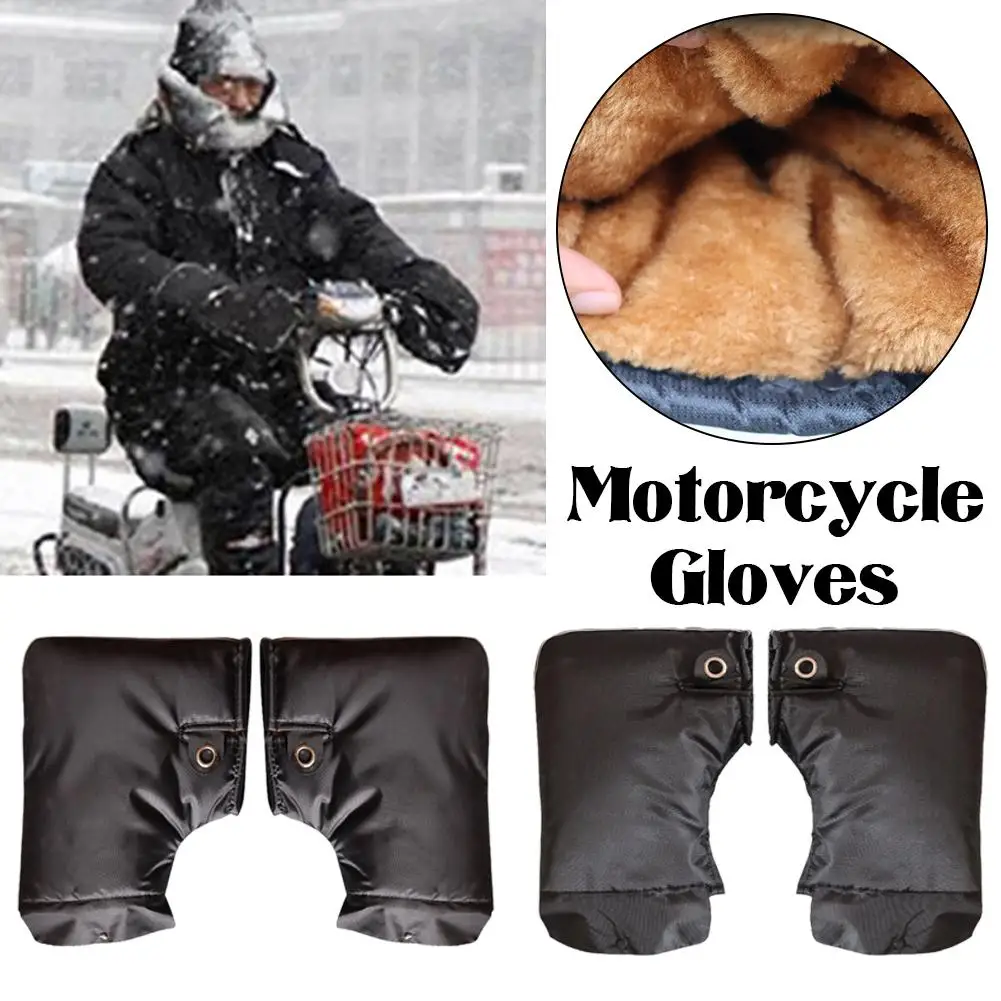 General Winter Motorcycle Riding Warm Handlebar Cover Thick Scooter Cover Waterproof Electric Handlebar Windproof Tools