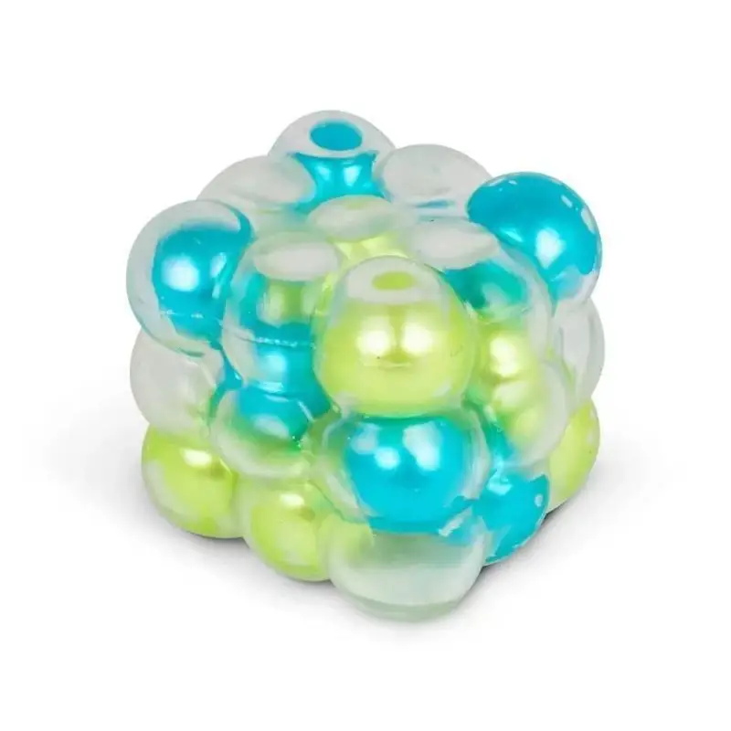 Decompression Squeeze Fidget Toy Creative Pearlescent Ball Cube Mini Stress Relief Toy for Pocket Carry Daily Relax Gift