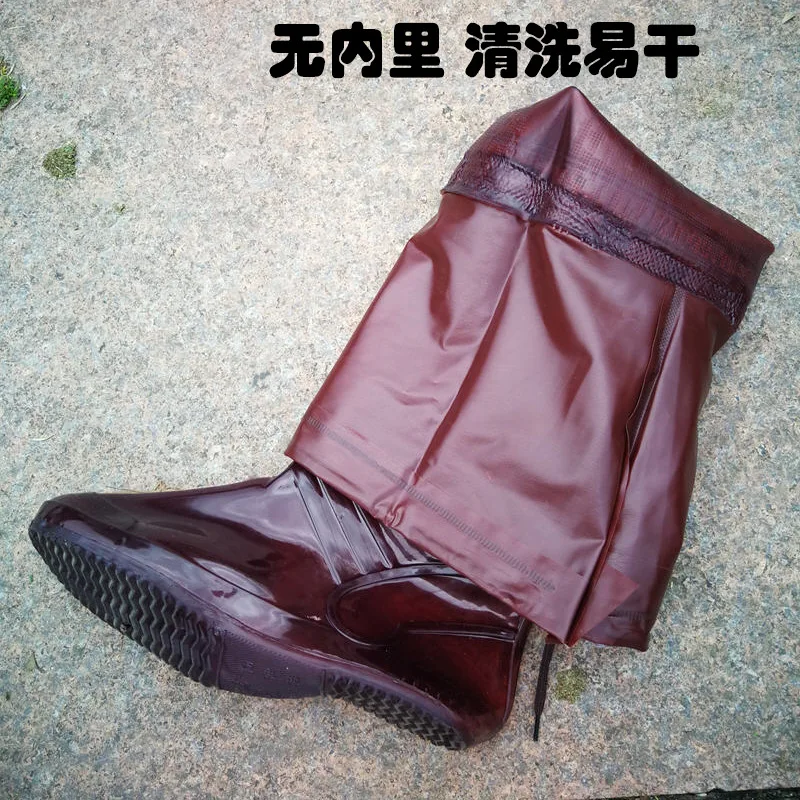 60cm Height Foldable Fishing Shoes Soft Bottom Rain Boots Men