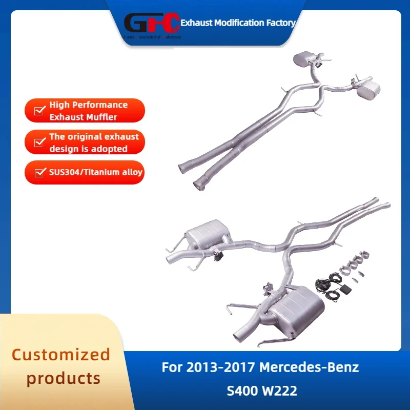 

Высокопроизводительный электронный клапан Catback из нержавеющей стали GFC 304, глушитель для Mercedes-Benz S400 W222 2013-2017 гг.