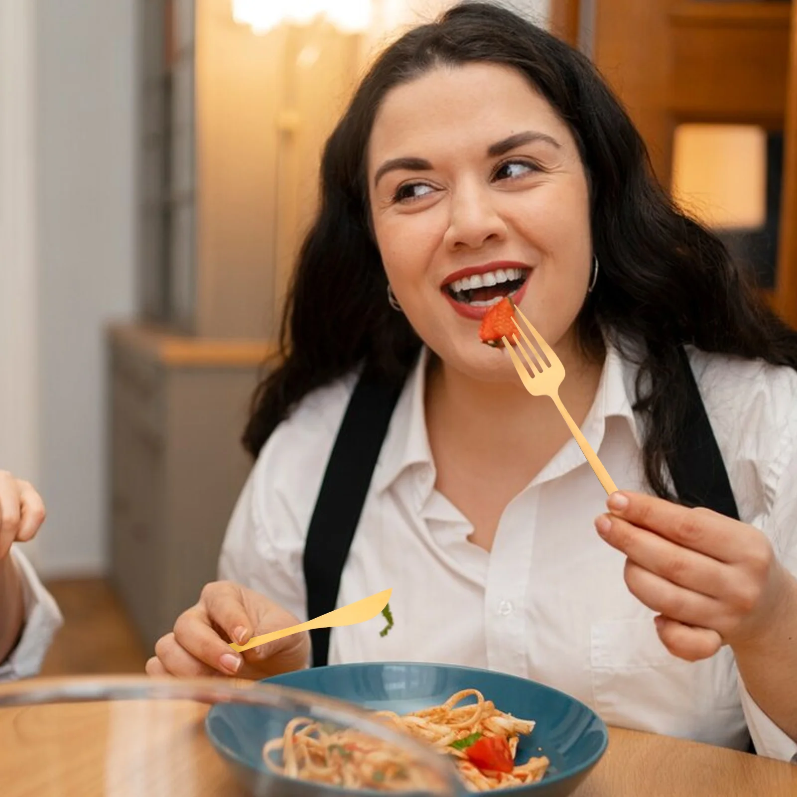 

1Set Premium Steak Tableware Set Reusable Silverware Fork Spoon Cutter Dessert Flatware Kitchen Supplies for Parties Camping