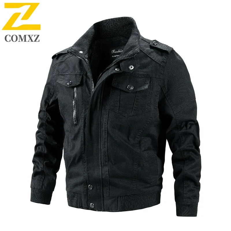 

COMXZ 2025: мужская толстая рабочая одежда, зимняя модная модная повседневная теплая теплая легкая удобная куртка