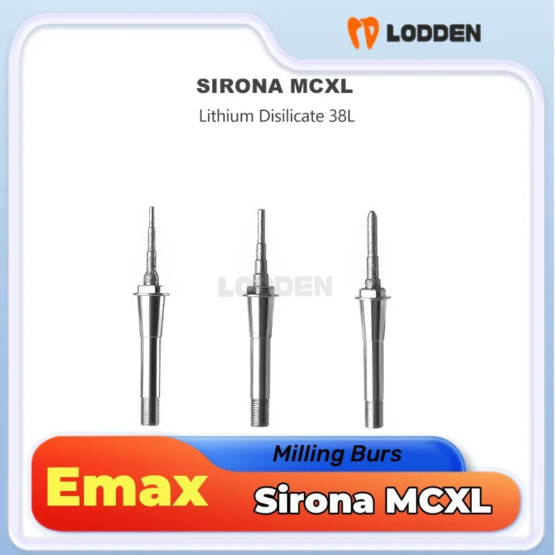 

Sirona MCXL Dental Emax Milling Burs For Dental Lithium Disilicate Grinding Carborundum coating D1.0/1.4/1.8mm Drill Milling Bur