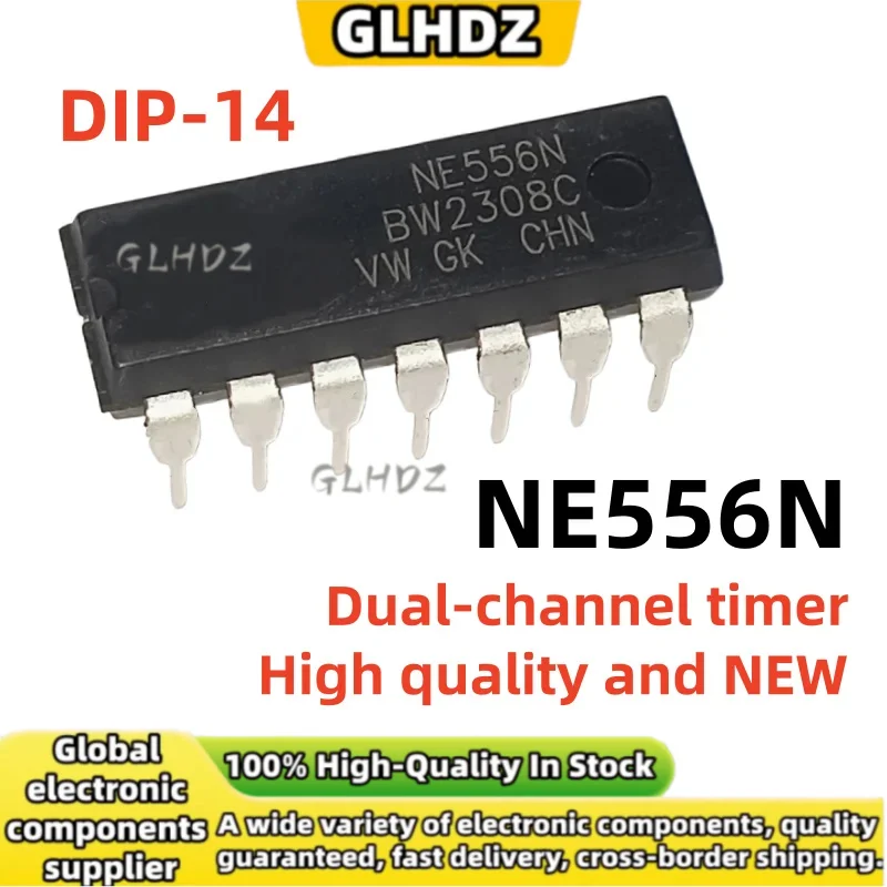 High quality 10units-20units NE556N DIP-14 Dual-channel timer In the warehouse