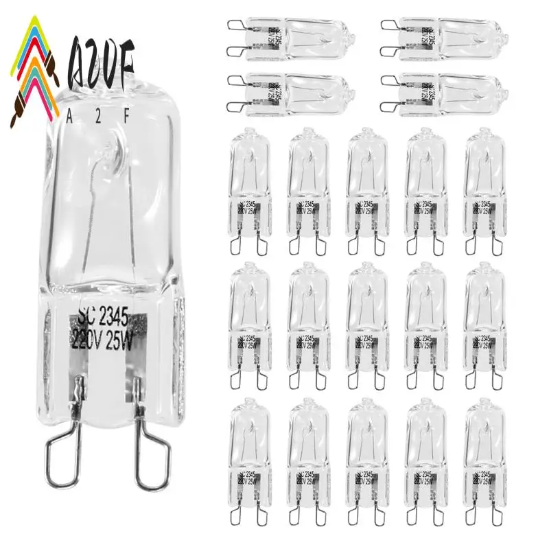 

A20F-20Pcs G9 Halogen Light Bulbs, Clear Halogen Lamps Dimmable,Warm White 2800K For Chandeliers,Pendants,Landscape Lights