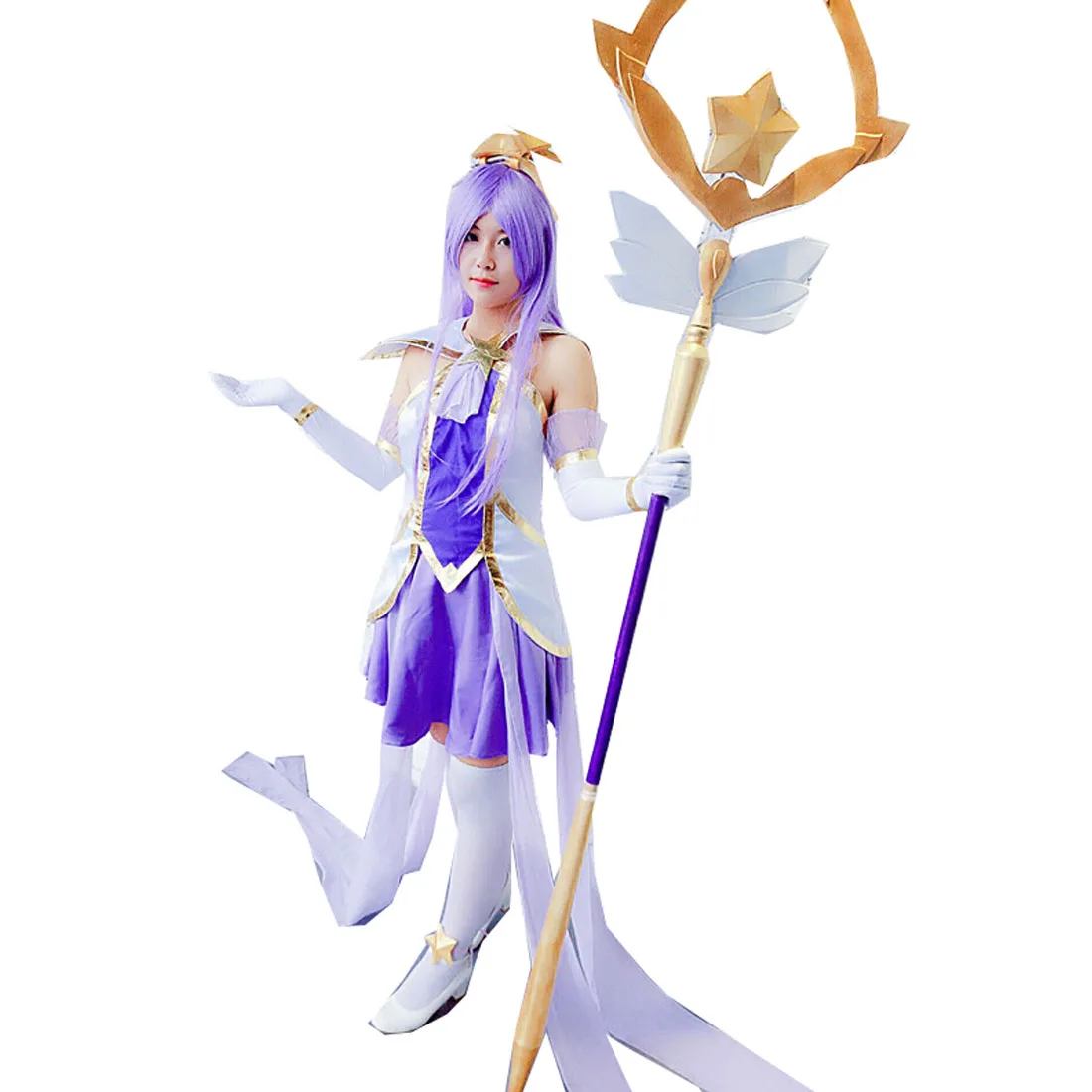 

2022 New Arrival Game LOL Cosplay Costumes Top and Skirt Full Set Star Guardian Magical Girl Janna Cosplay Costumes