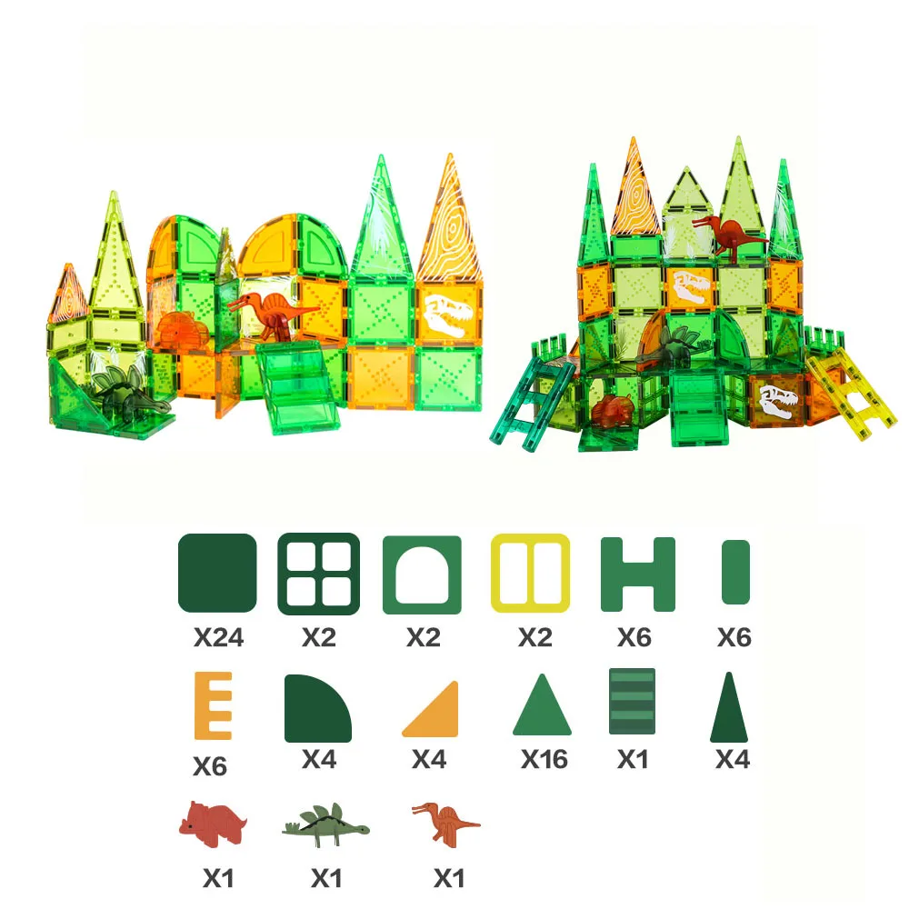 ชุดบล็อกแม่เหล็กธีมสัตว์ทะเล GIROMAG 80 ชิ้น ของเล่นเสริมพัฒนาการ STEM สำหรับเด็กชายและเด็กหญิง อายุ 3 ปีขึ้นไป คุณภาพพรีเมียม