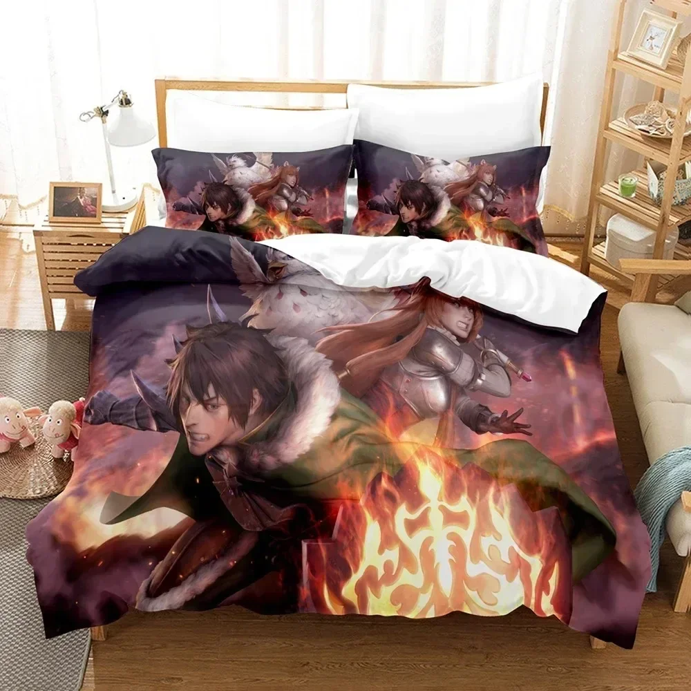 3D Print The Rising of the Shield Hero Bedding Set Bedroom Soft Modern Bedspreads Comefortable Duvet Cover Quilt Pillowcase
