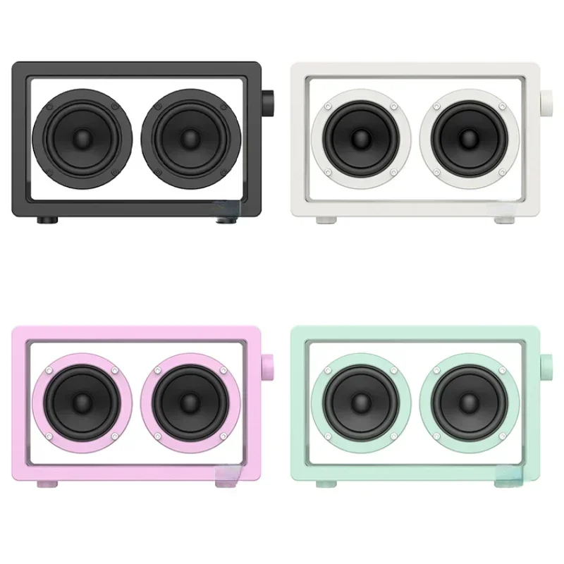 Transparent Bluetooth Audio Portable Home Decoration Retro Textured Speaker Gift Hot sales