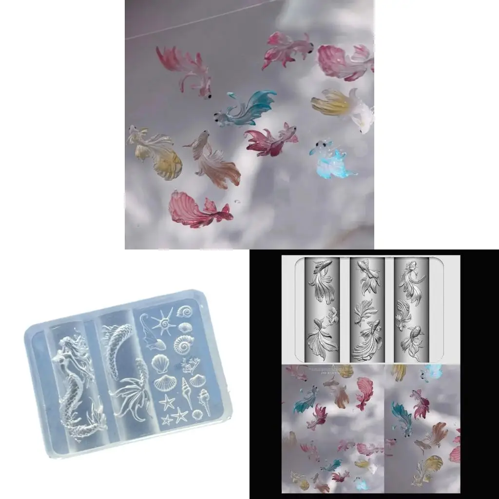 

Гибкая силиконовая форма для ногтей, ракушки, морская звезда, инструмент для крафта