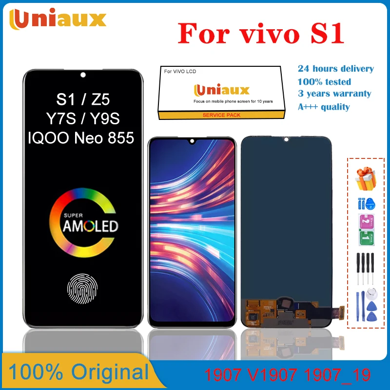 

6.38'' AMOLED For VIVO S1 Mobile Phone LCD Screen Display assembly Touch Screen LCD Panel Replacement