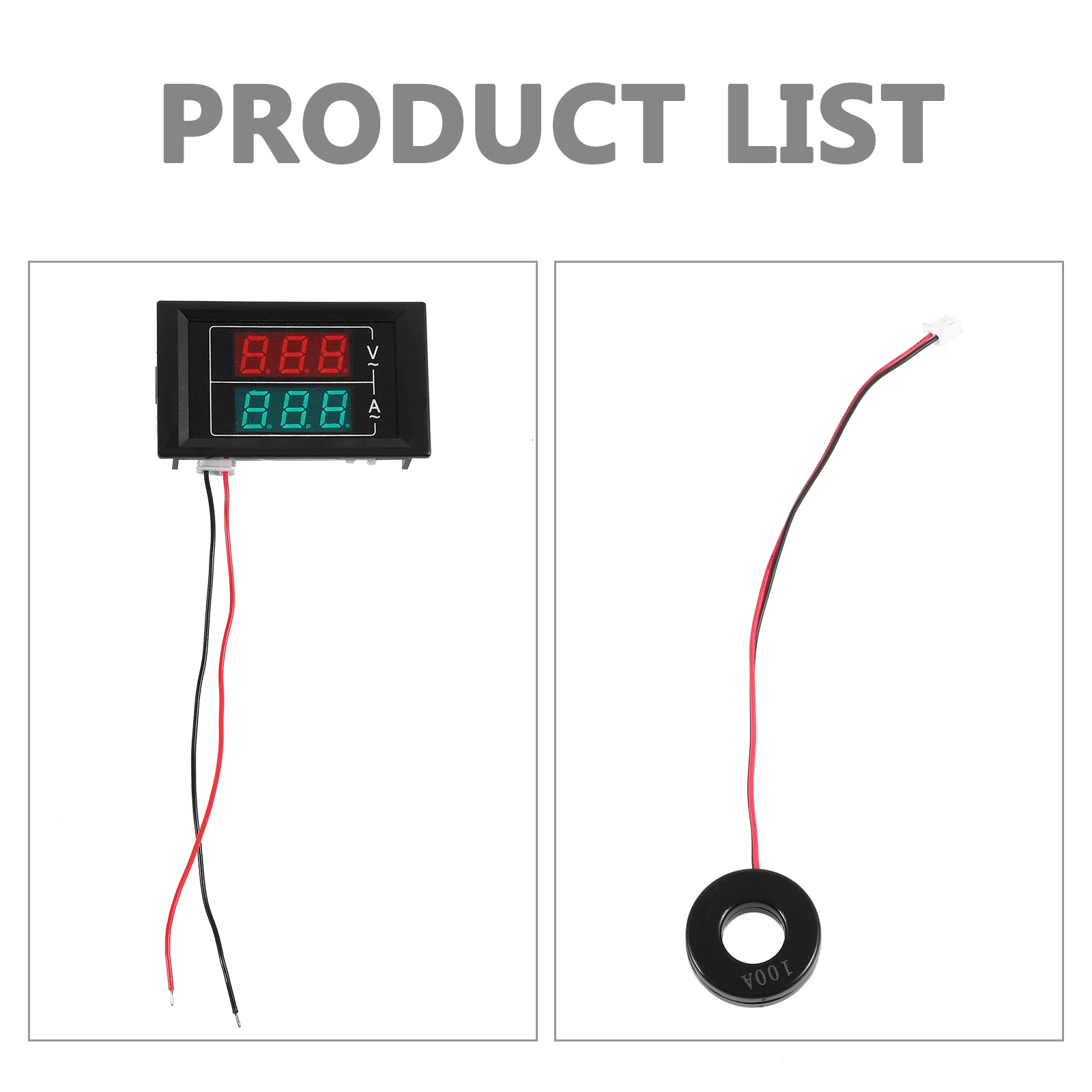 

Digital Voltmeter Voltage Meter Current Meter AC60-500V 100A Dual Display Electronic Multimeter Electric Tester Plastic Material