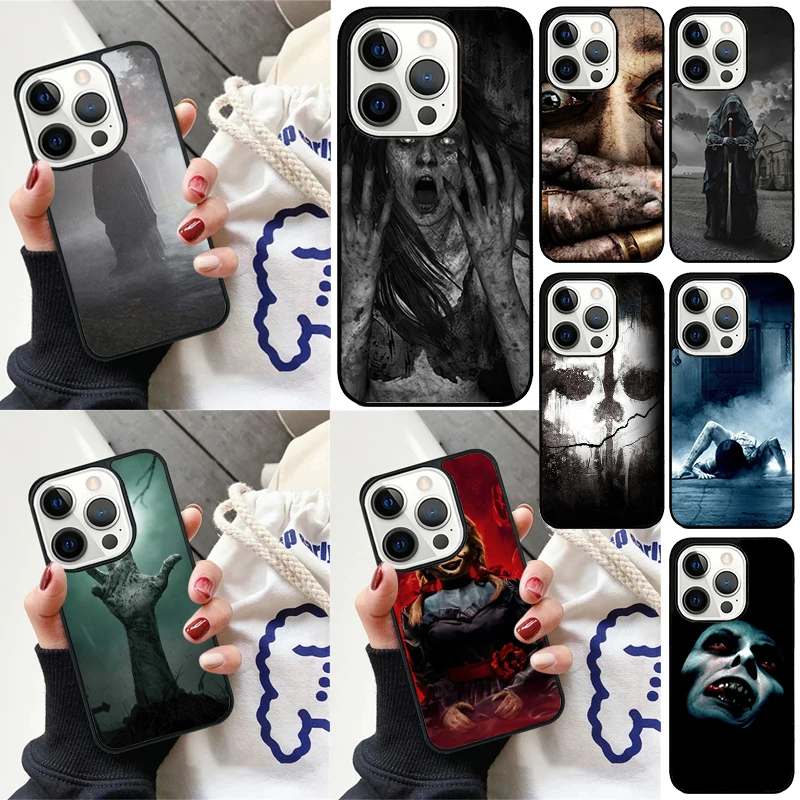 Scary Horror Scream Cover For iPhone 16 13 14 15 Pro Max 12 Mini 11 15 Pro Max 6 7 8 Plus Max SE 2020 Phone Case