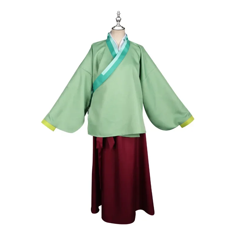 

Hanfu Set of Grass Green Top and Jujube Red Skirt, 2-piece Set of Traditional Ethnic Clothing