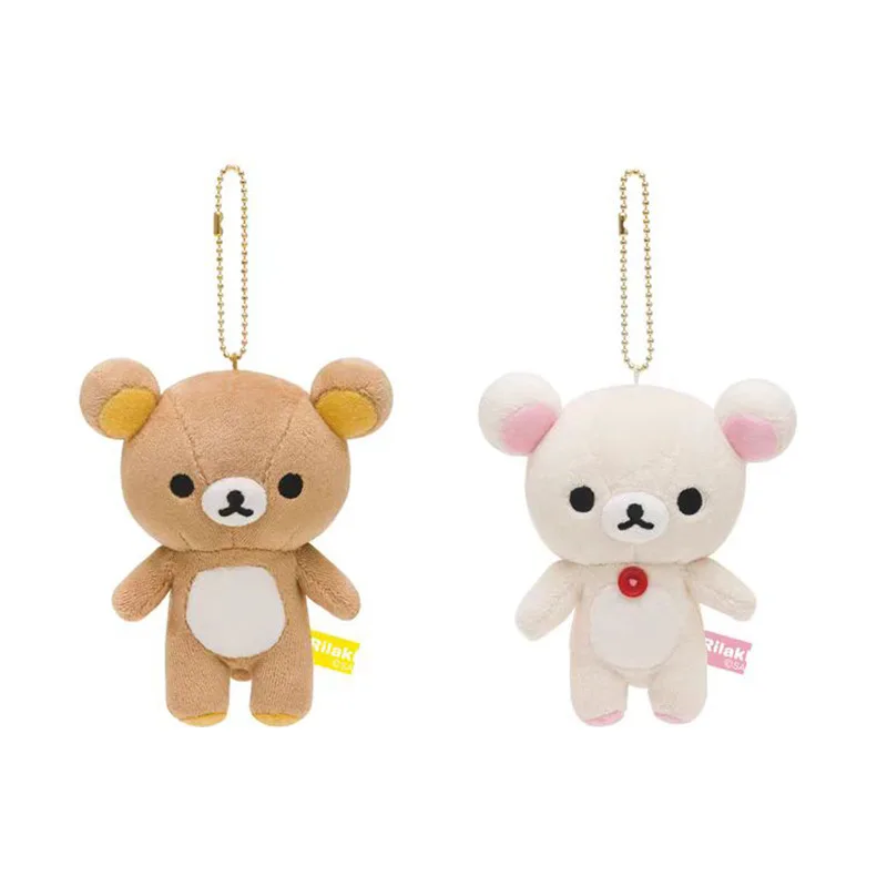 

Мягкие маленькие брелоки-подвески Rilakkuma Basics в виде коричневого полярного медведя, милые девчачьи сумочки, новые игрушки (версия без костюмов)