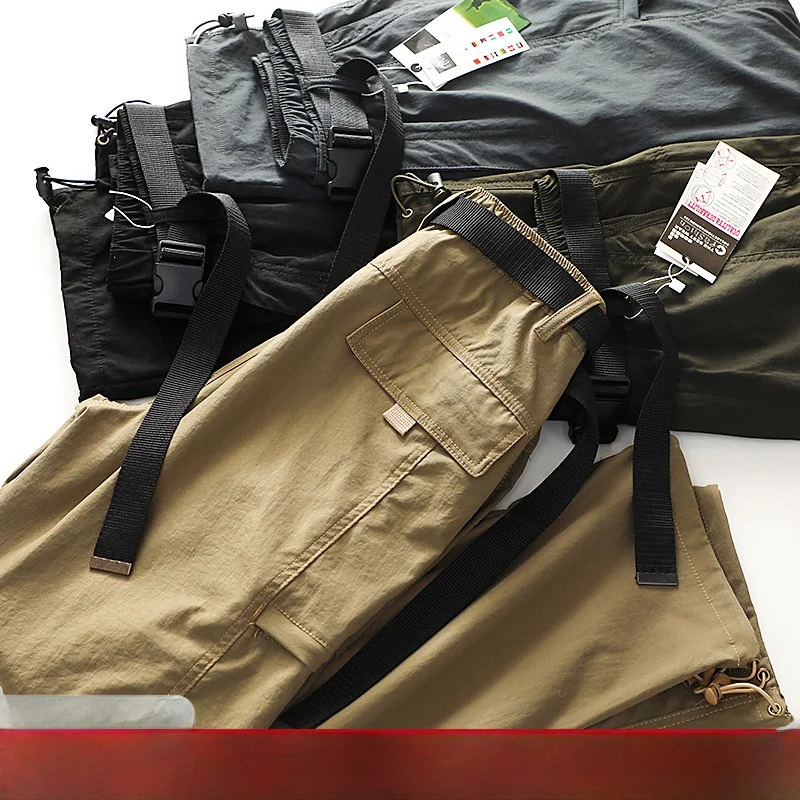 

T722 Мужские повседневные брюки с твердым сердечником, весна-лето, легкая дышащая водонепроницаемая рабочая одежда, прямые длинные брюки