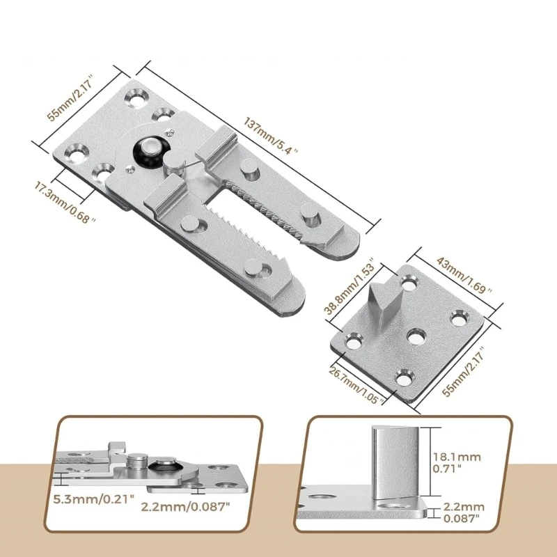 موصلات الأريكة المعدنية 6 قطع دعامات مضادة للانزلاق تثبيت مجموعة الأثاث المقطعي 87HA #4