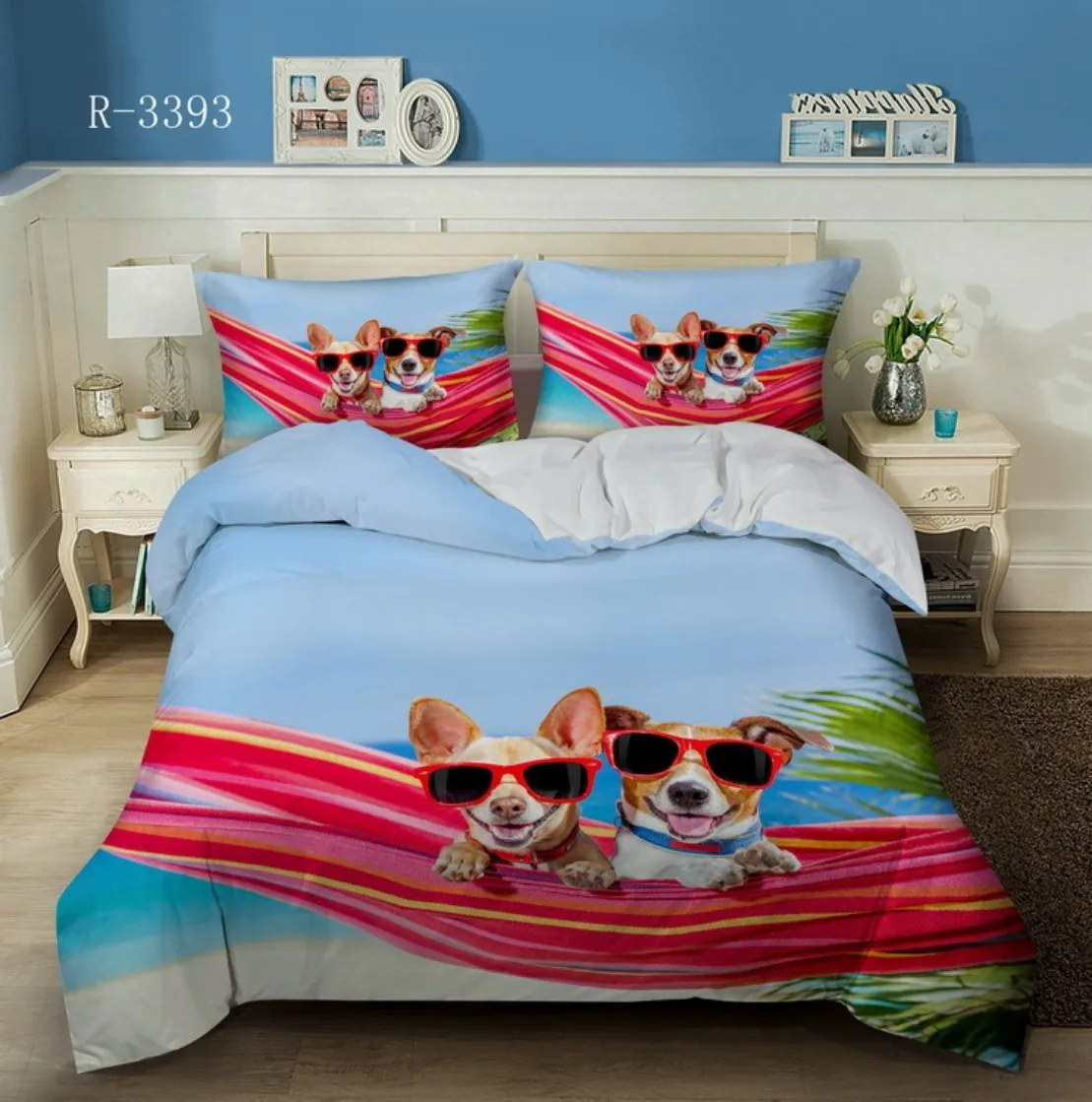 

Pet Dog Bedding Set Animal Dog Husky Duvet Cover Pet Animal Dog Quilt Duvet for Kids Adult Gifts for Dog Lovers