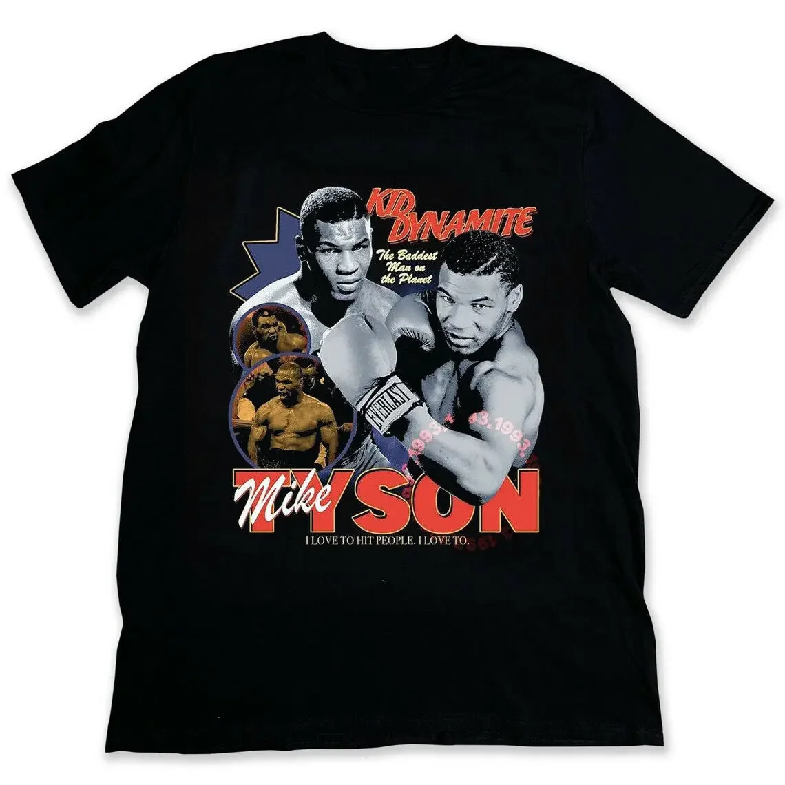 Mike Tyson Irron Man Black T-Shirt Funny Vintage Gift Men Tees Men's 100% Cotton Casual T-shirts Loose Top S-3XL