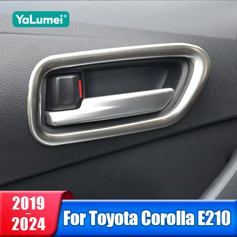 

Car Inner Door Handle Frame Cover Trim Stickers For Toyota Corolla E210 2019 2020 2021 2022 2023 2024 Hybrid Accessories