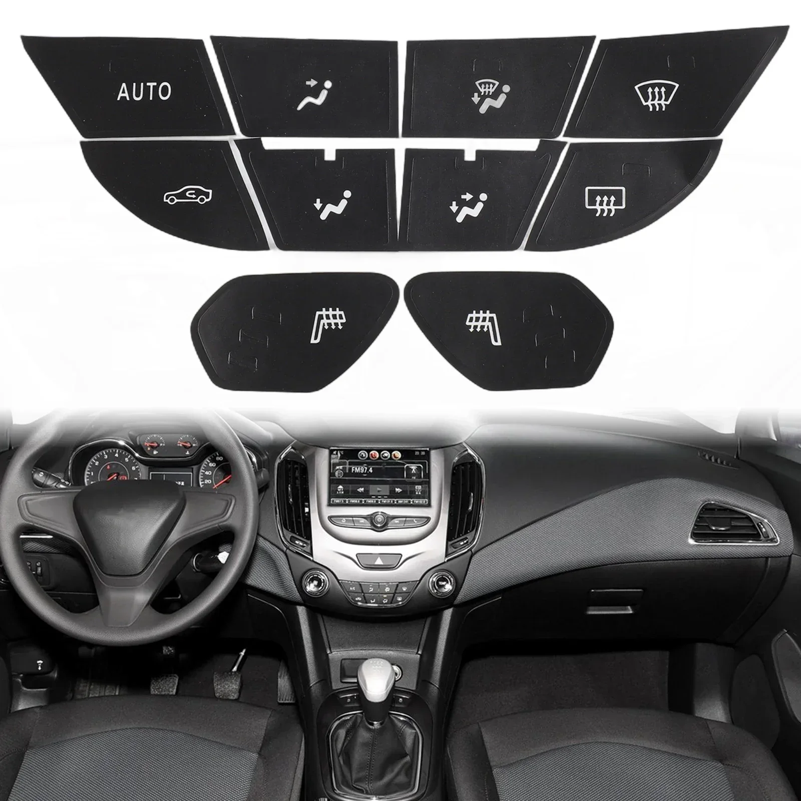 Push Button Decal Repair Sticker Easy Installation Parts Replacement Spare For Chevrolet For Cruze High Quality