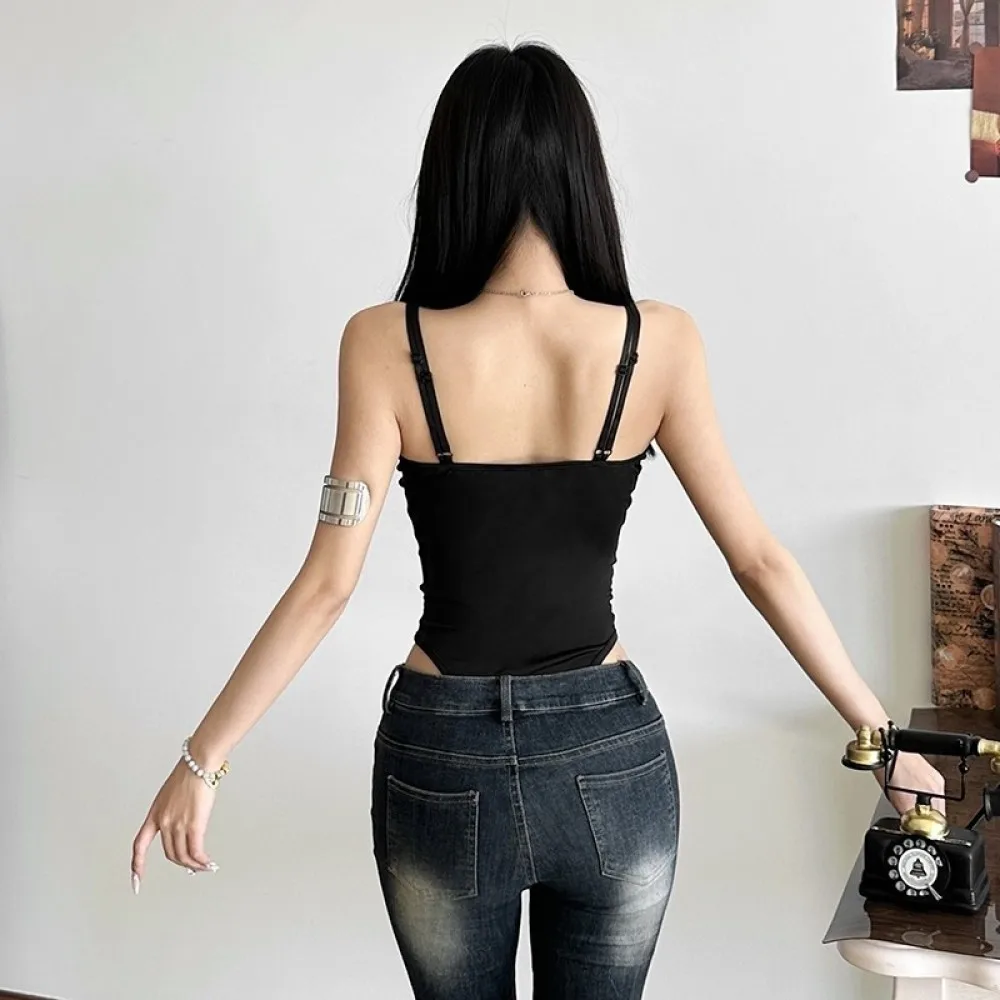 ملابس داخلية نسائية مثيرة مرقعة شبكية من SylCue برقبة منخفضة بدون أكمام على شكل خصر تبدو أنحف ملابس خروج مثيرة للفتيات