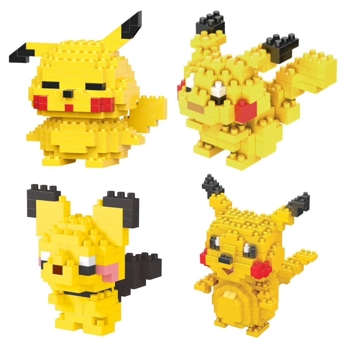 Pokemon Small Blocks Pikachu Nanoblock Charizard Kyogre Groudon Rayquaza Model  Pichu Education Graphics Toys For Kids Birthday