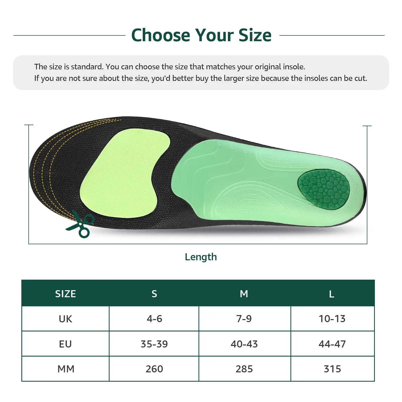 Bangnisole Running Insoles Shock Absorption Arch Support Orthotic Insole for Pain Relief Flat Feet Plantar Fasciitis Insert