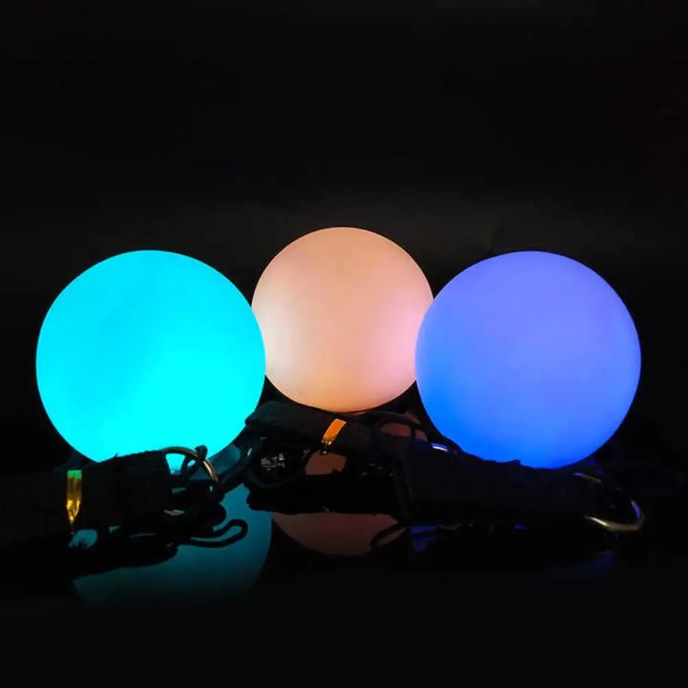 Детские разноцветные светодиодные шары POI: креативные, портативные, RGB-светящиеся, растягивающиеся, водонепроницаемые, вращающиеся шары для домашних вечеринок