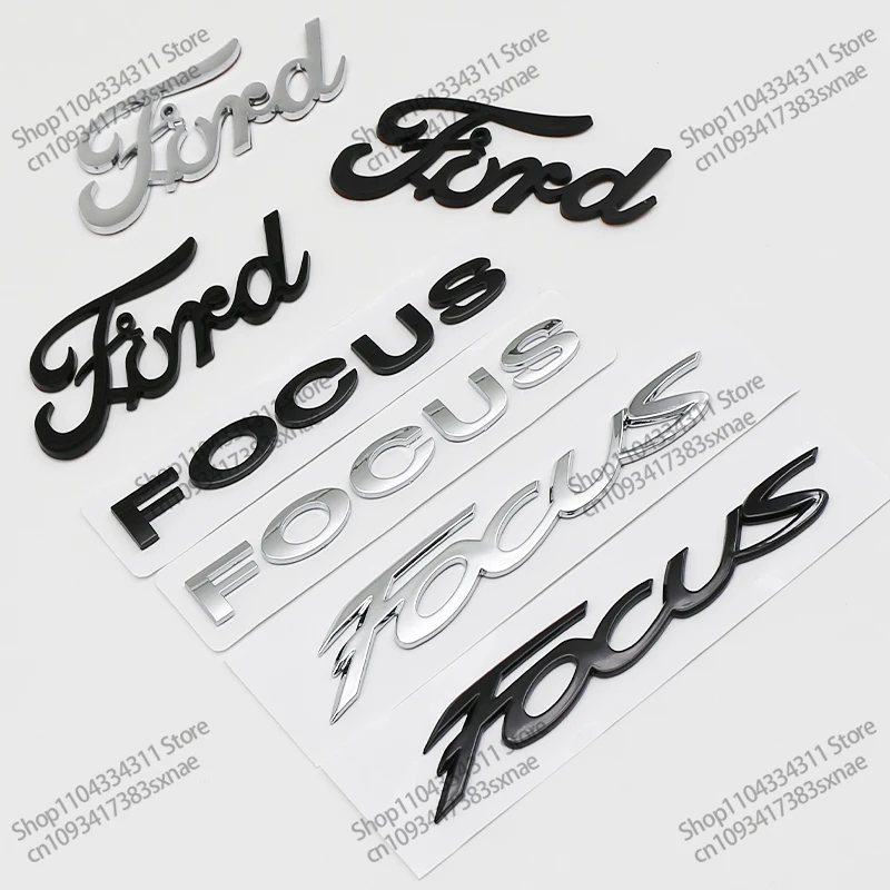 3D ABS Car Tail Trunk Letters Badges Replacement Emblem For Ford Focus MK2 MK3 MK4 Auto Exterior Tuning Accessories Parts Kit