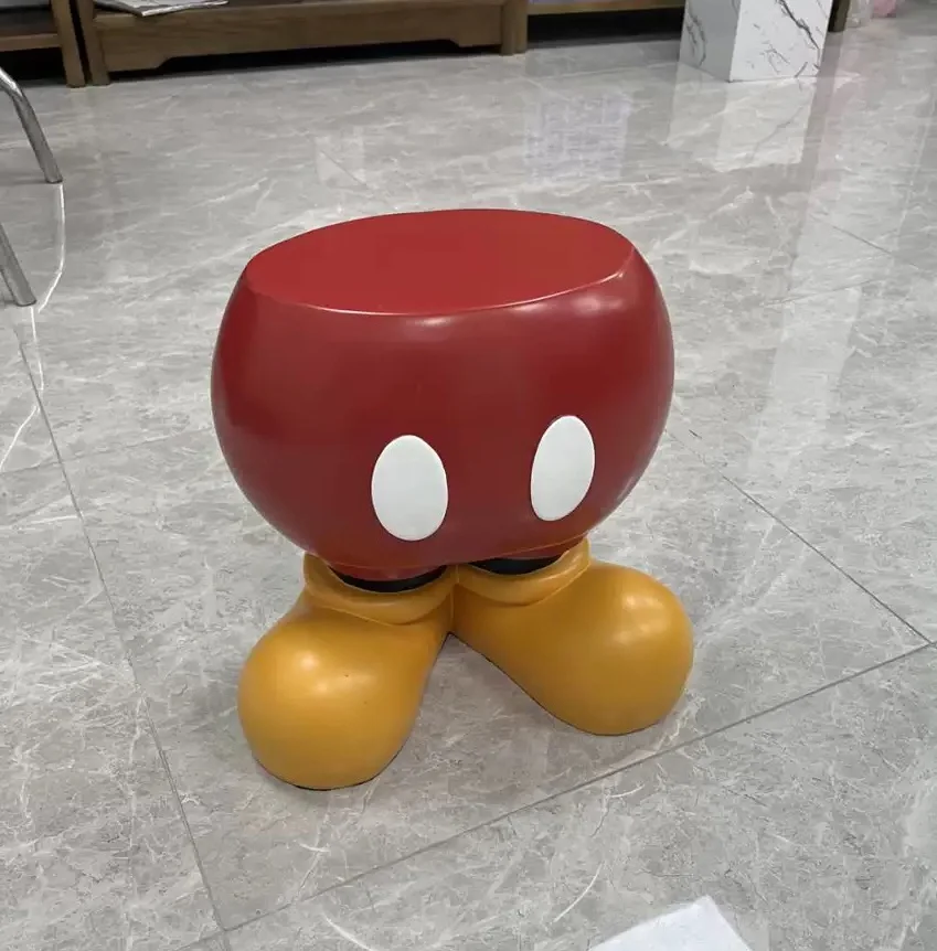 

Disney 34cm Anime Mickey Mouse Resin stool Action Figure Collection model Home decorations Ornaments toys kids best gift