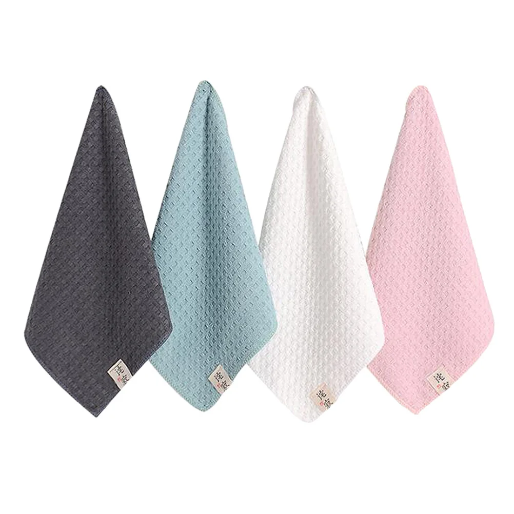 

4Pcs Multipurpose Kerchiefs Breathable Face Cloths Exquisite Craftsmanship Safe for Delicate Skin Towels