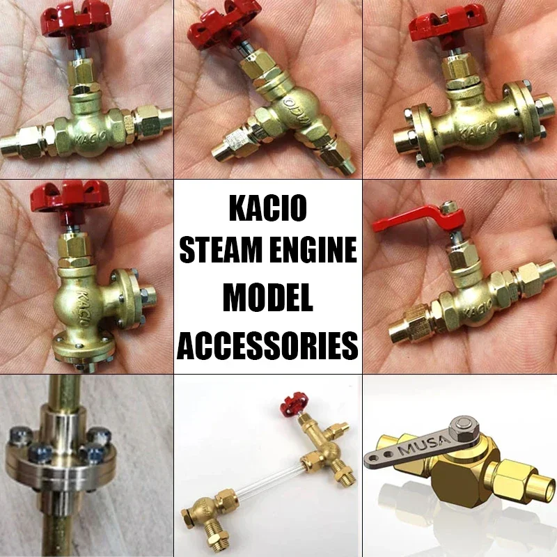 KACIO Model Valves, Micro Straight-Through Valves, Angle Valves, Model Boilers, MINI Valves for Steam Engines