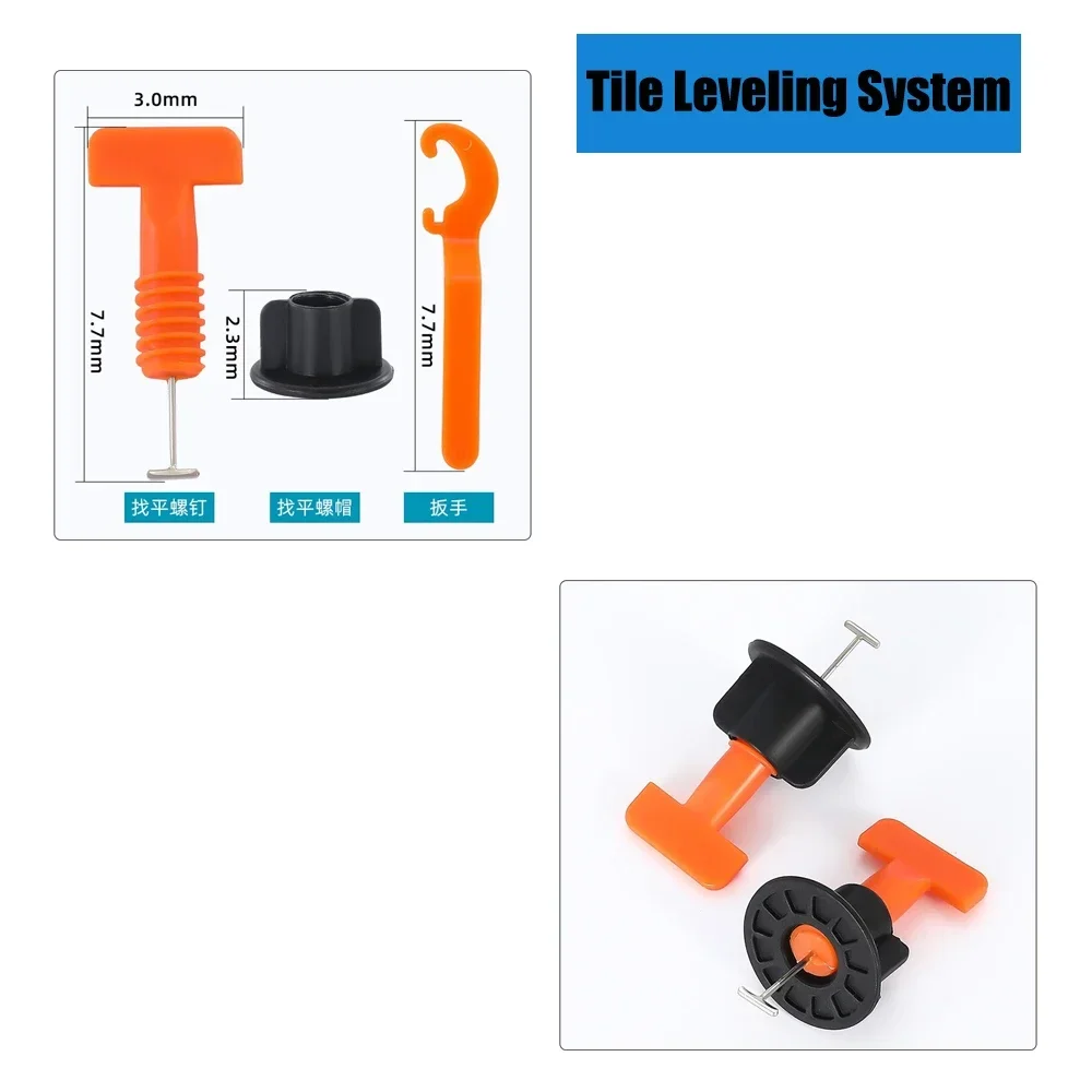 51/102Pcs Tile Leveling System Level Tile Spacer Wall Leveler Wedges Spacers Flooring Reusable Wall Tile Carrelage Leveling