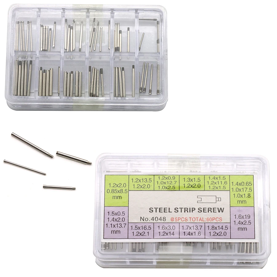 إكسسوارات الساعات المعبأة لإصلاح الساعة، سلسلة ساعات عالمية لتوصيل حزام العمود، برغي دقيق