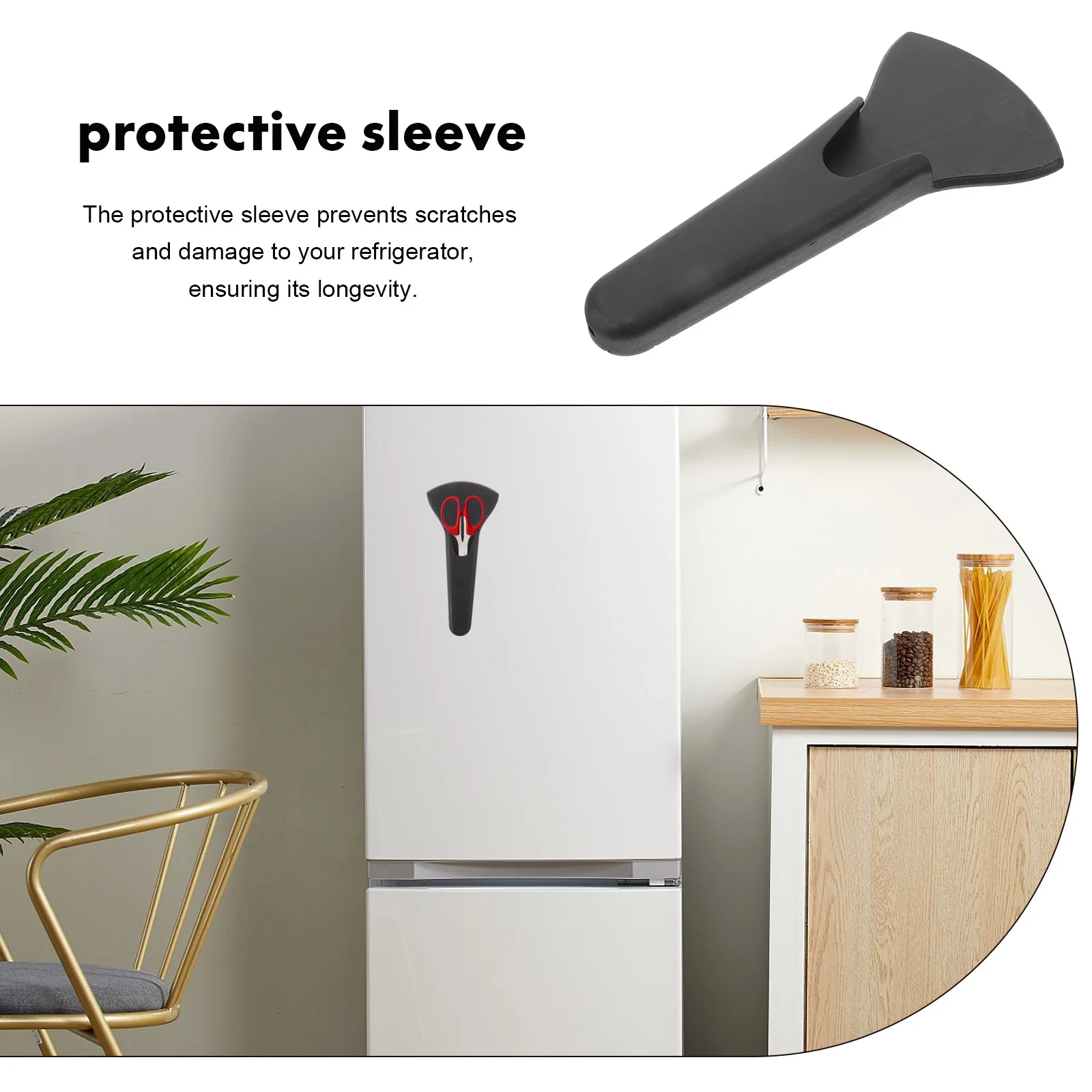 Refrigerator Scissor Sleeve Coffee Scoop Magnetic Holder Blade Storage Rack Plastic Office Metal Items Organizer