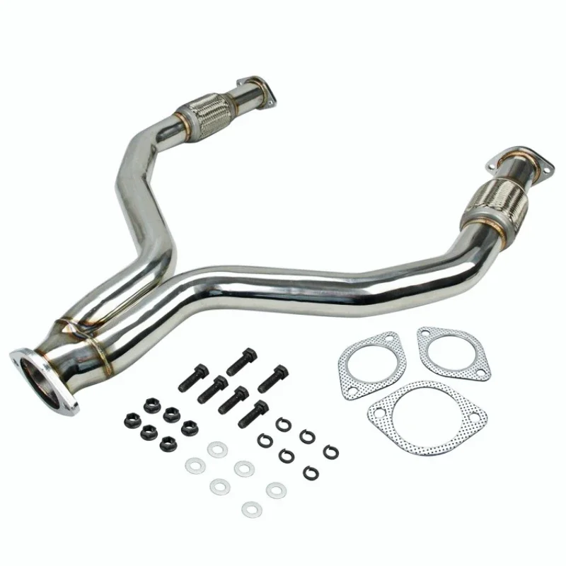 Stainless X Y-Pipe Downpipe Exhaust Down Pipe for Nissan 370Z Z34 G37 V36 VQ37VHR 08-16