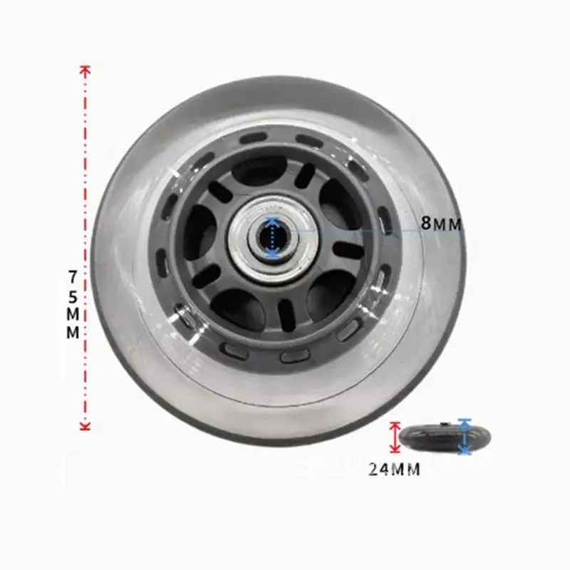 

4 Baby Silent Caster 2.5 / 3 inch Wheel Wheel Wheel 65/75mm&skate/skateboard Wheel/diameter Size Training Pcs/lot Single