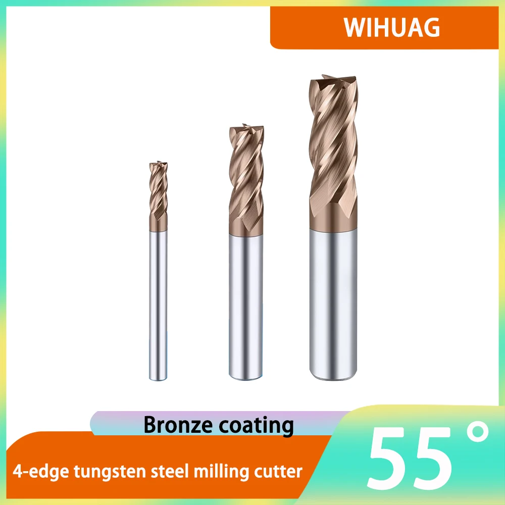 Tungsten steel milling cutter 55-degree 4-edge carbide milling cutter CNC turning tool machining center milling machine M1-M30