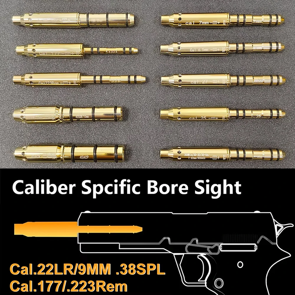 .223 Rem /Cal.22LR/9mmLaser Bore Sight Red Dot Laser 7.62mm/ 243/6mm/7mm/6.5mm/25/27mm Collimator Laser Boresighter Train Zero